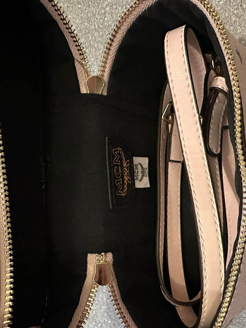 Pink Logo Leather Crossbody Bag - Picture 2 of 2